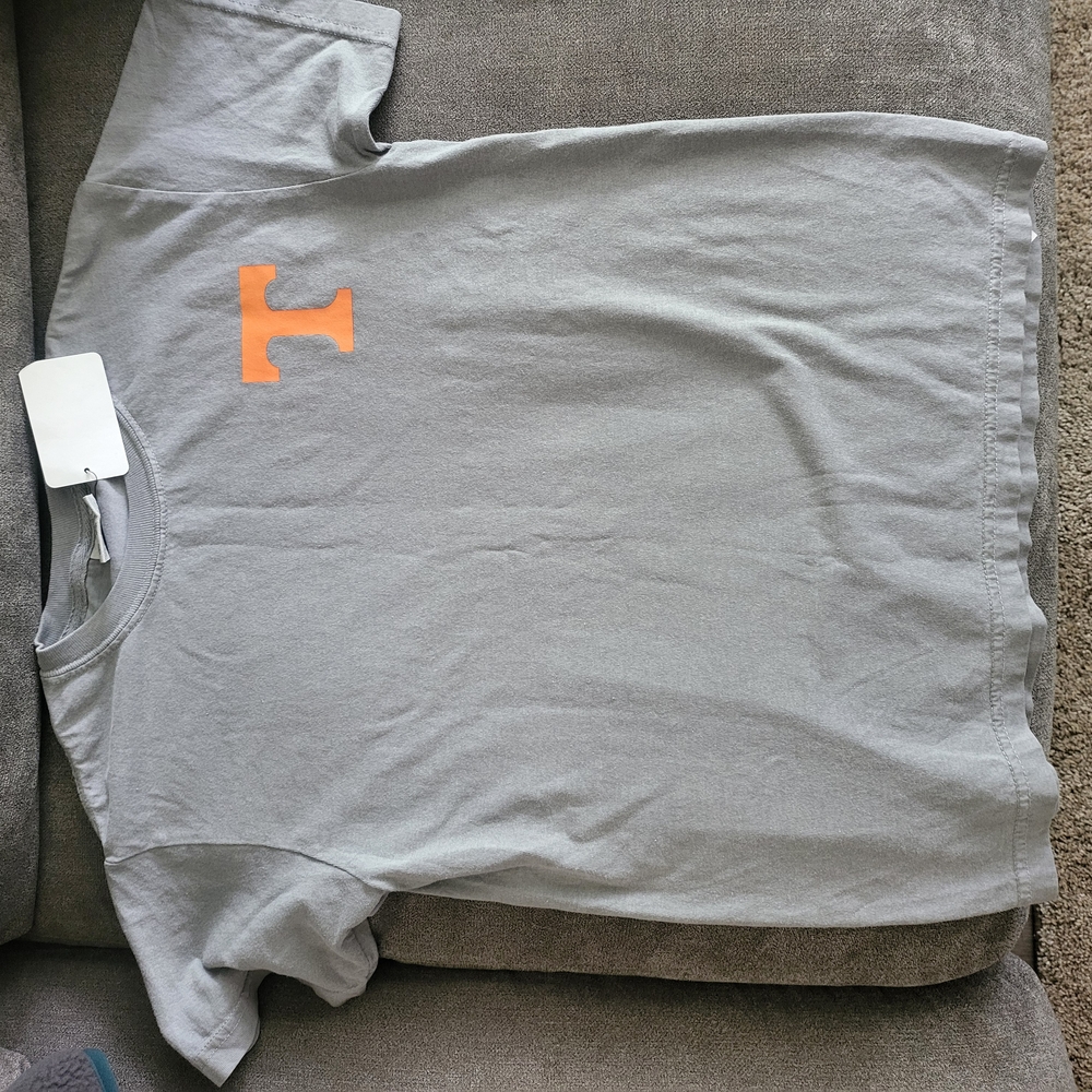 Gray T-Shirt with Orange Logo